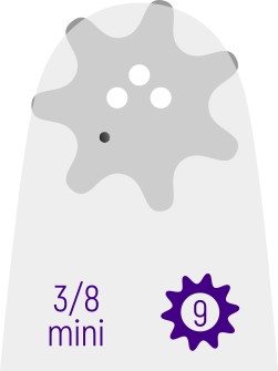 ESPADA PIÑÓN FINCAS 3/8" MINI (E50) - 35cm (14") - 1.3mm (0.050")  S