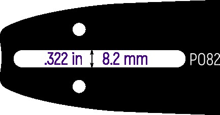 ESPADA PIÑÓN FINCAS 3/8" MINI (E56) - 40cm (16") - 1.1mm (0.043")  H