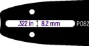 ESPADA PIÑÓN FINCAS 3/8" MINI (E56) - 40cm (16") - 1.1mm (0.043")  H