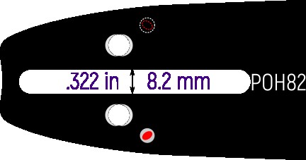 ESPADA PIÑÓN PROFESIONAL 3/8" (E64) - 45cm (18") - 1.5mm (0.058")  H