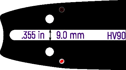 ESPADA SÓLIDA PROFESIONAL .404" (E104) - 90cm (36") - 1.6mm (0.063")  H