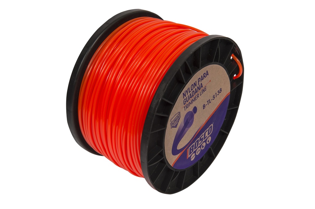 NYLON GUADAÑA CARRETE 209m CUADRADO Ø3.3mm NARANJA