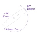 CUCHILLA GUADAÑA PESADA 13" (350mm) OJO .787" (20mm)