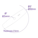 CUCHILLA GUADAÑA PESADA 13" (350mm) OJO 1" (25.4mm)