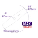 CUCHILLA GUADAÑA PESADA MAX 13" (350mm) OJO 1" (25.4mm)