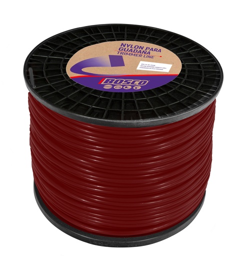 [TBC-TL-SR-DR35407] NYLON GUADAÑA CARRETE 407m REDONDO Ø3.5mm VINO